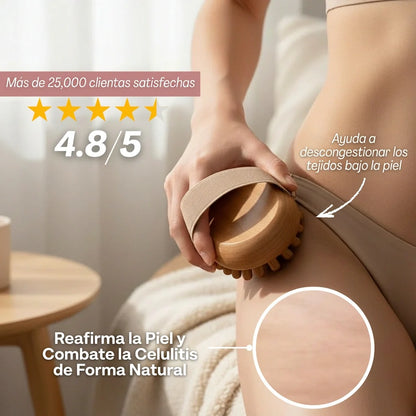 RODILLO CORPORAL DE MADERA SLIMORA EFECTO ANTICELULÍTICO